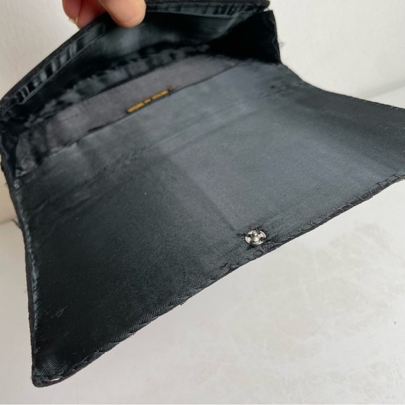 Vintage Mid-Century Modern Zadozi Embroidered Velvet Peacock Clutch Made India - Picture 9 of 17